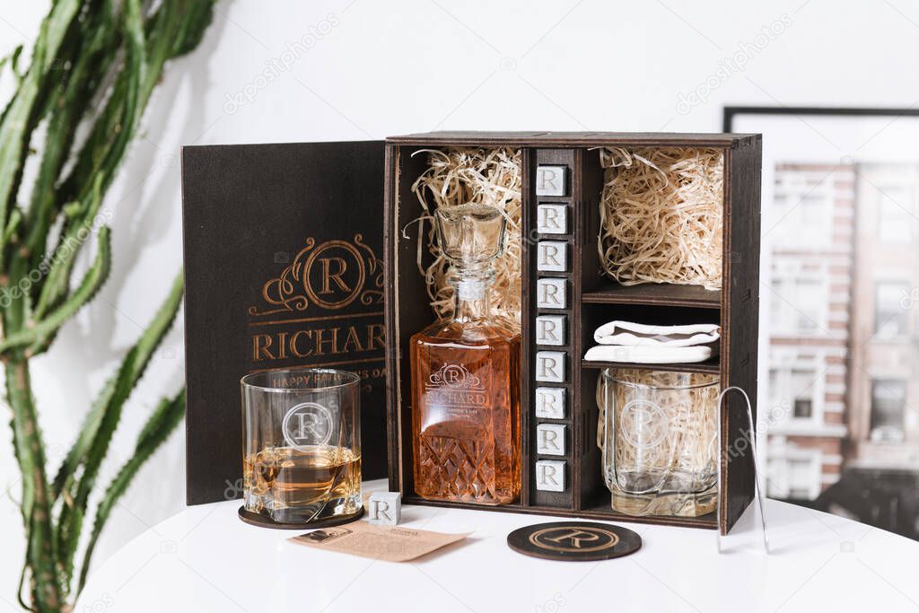 Complete houten geschenkset met verschillende producten