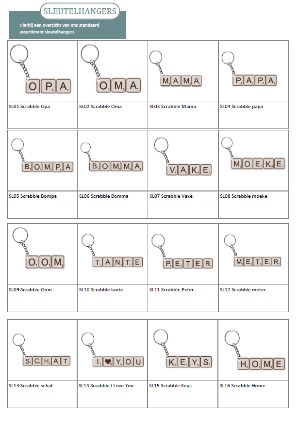 Kleine houten sleutelhangers en plantenstekers met logo